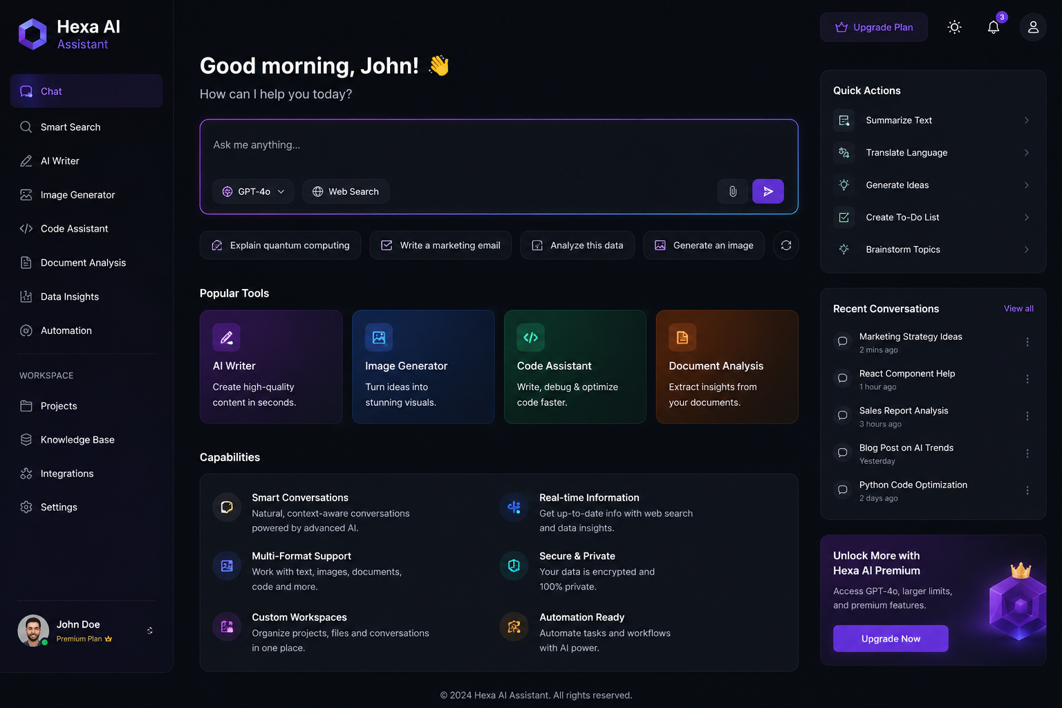 Hexa AI Assistant